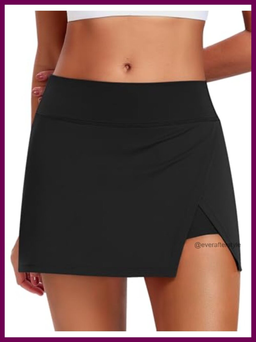 Women's Tennis Skort with Built-in Shorts, High Waist, Side Pockets, Athletic
